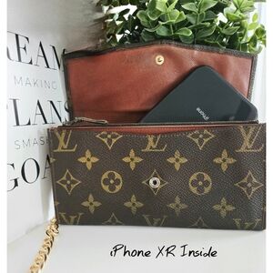 Authentic LOUIS VUITTON LV Monogram Vintage Long Wallet‎ WOC Pochette